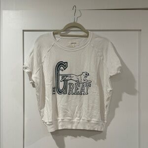 THE GREAT. Short sleeve sweatshirt